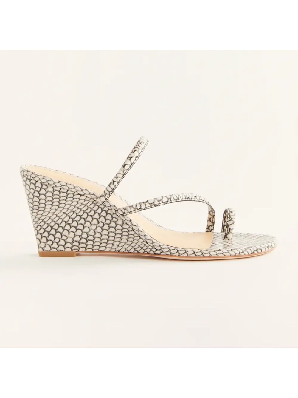 Reformation Jorgia Wedge Sandal ‘Spotted ‘Snake